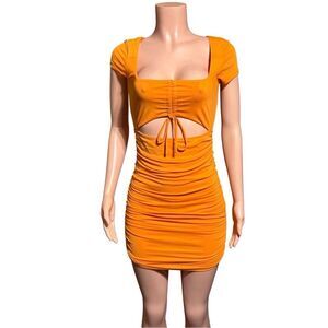 Fashion Nova square neck cutout bodycon mini dress M